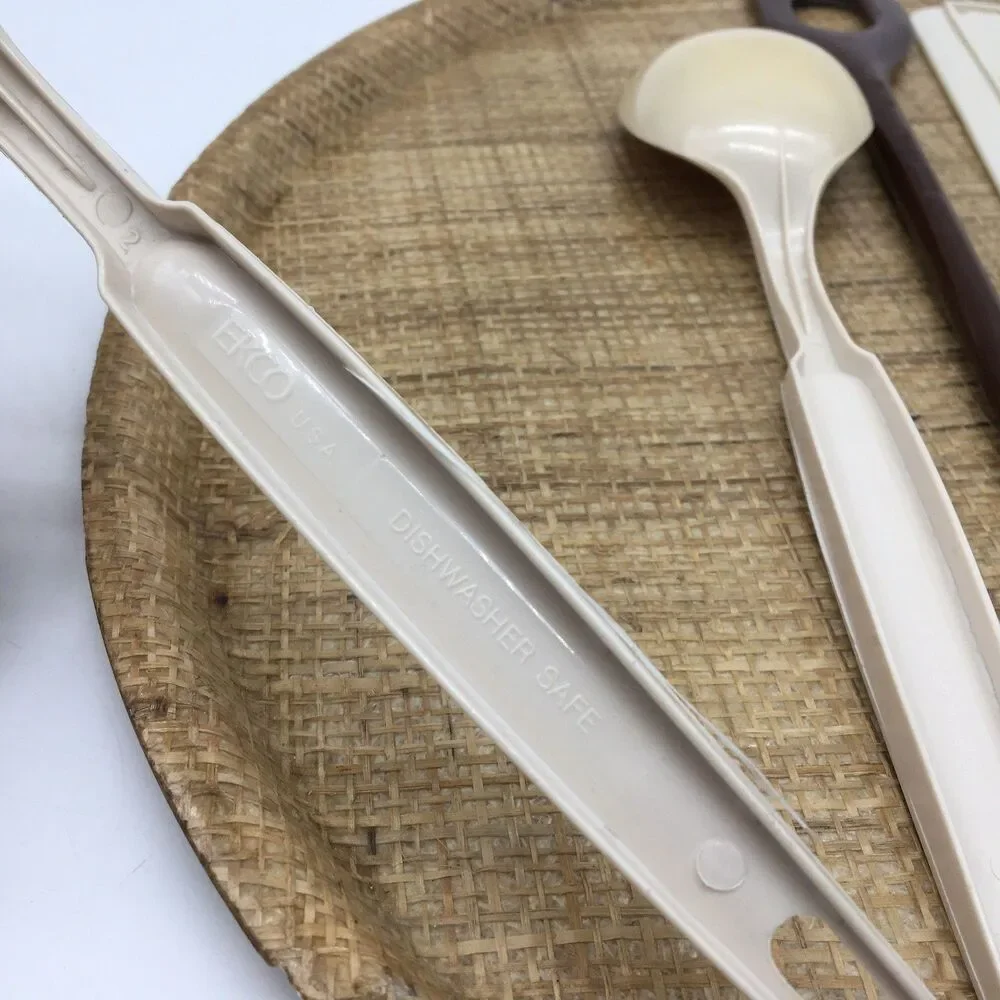 Vtg Nylon Kitchen Utensils Tools Ekco Melamine Tupperware Slotted Spoon Wingknif
